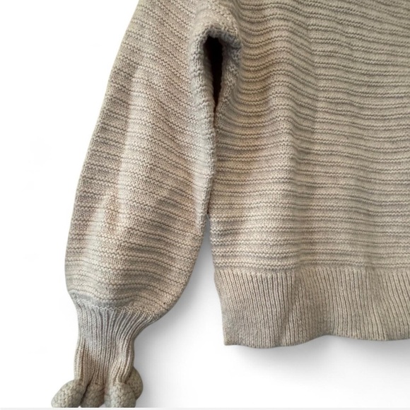 Madewell Ruffle-Neck Pullover Sweater in Cotton-Merino Yarn Small cream color - Picture 4 of 5